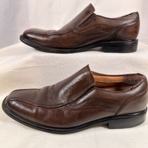 GH Bass Mens 8.5W Glenn Brown Leather Slip On Loafer Driving Shoes Casual Dress